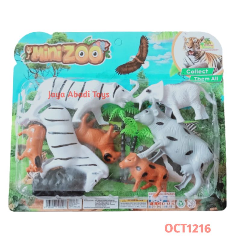 OCT 1216 - Mainan Hewan hewanan Animal mini Zoo Bahan Plastik  OCT1216