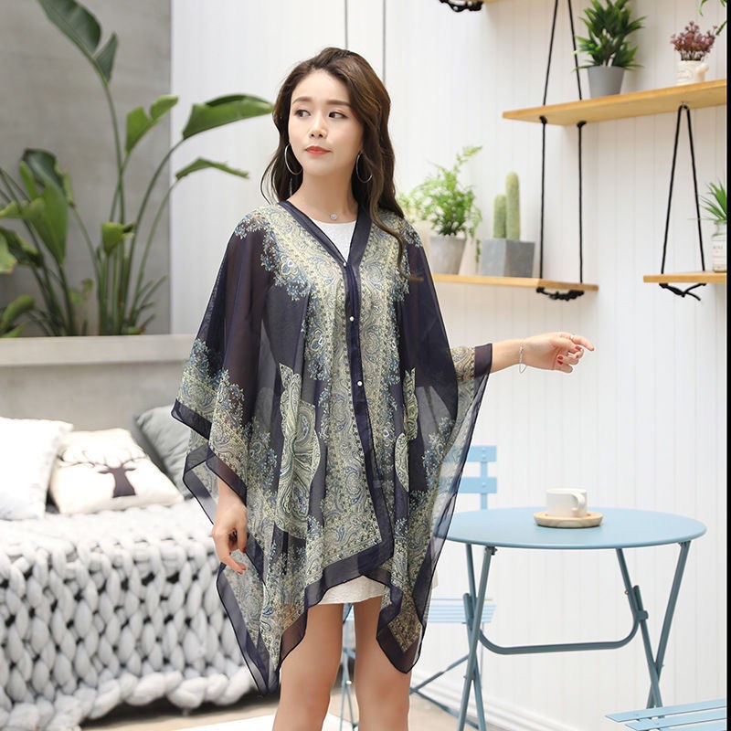 Scraft Outer Syal Selendang Pelindung Dari Sinar Matahari / Fashion Wanita / Outer Jalna-jalan Ke Pantai / Bahan Lembut dan Halus