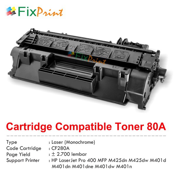 Cartridge Toner HP CE505A 05A CF280A 80A Printer Pro 400 MFP M401 M425 P2035 P2035n P2055 M425dn