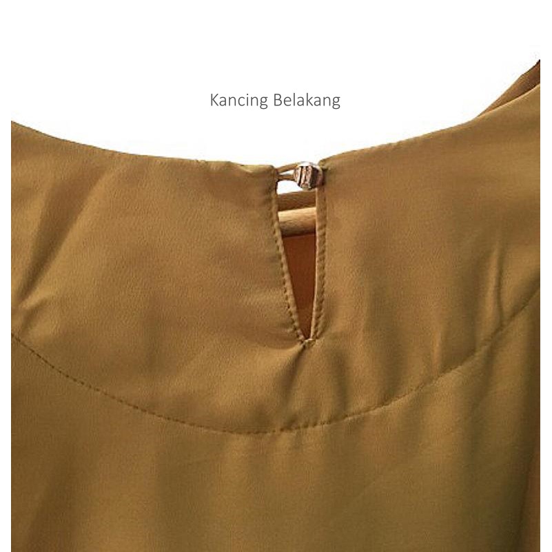 Baju Atasan Wanita Polos Lengan Panjang LD 102cm Bahan Wolfis Premium Grade A