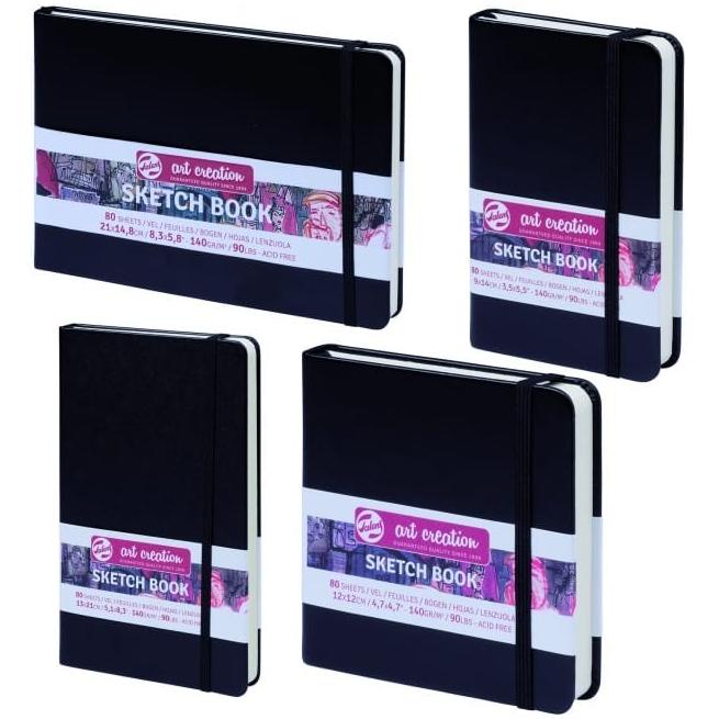 

(BISA COD) Talens Art Creation Sketch Book Black Hard Cover / Sketchbook Hard Cov NEW Kode 1303