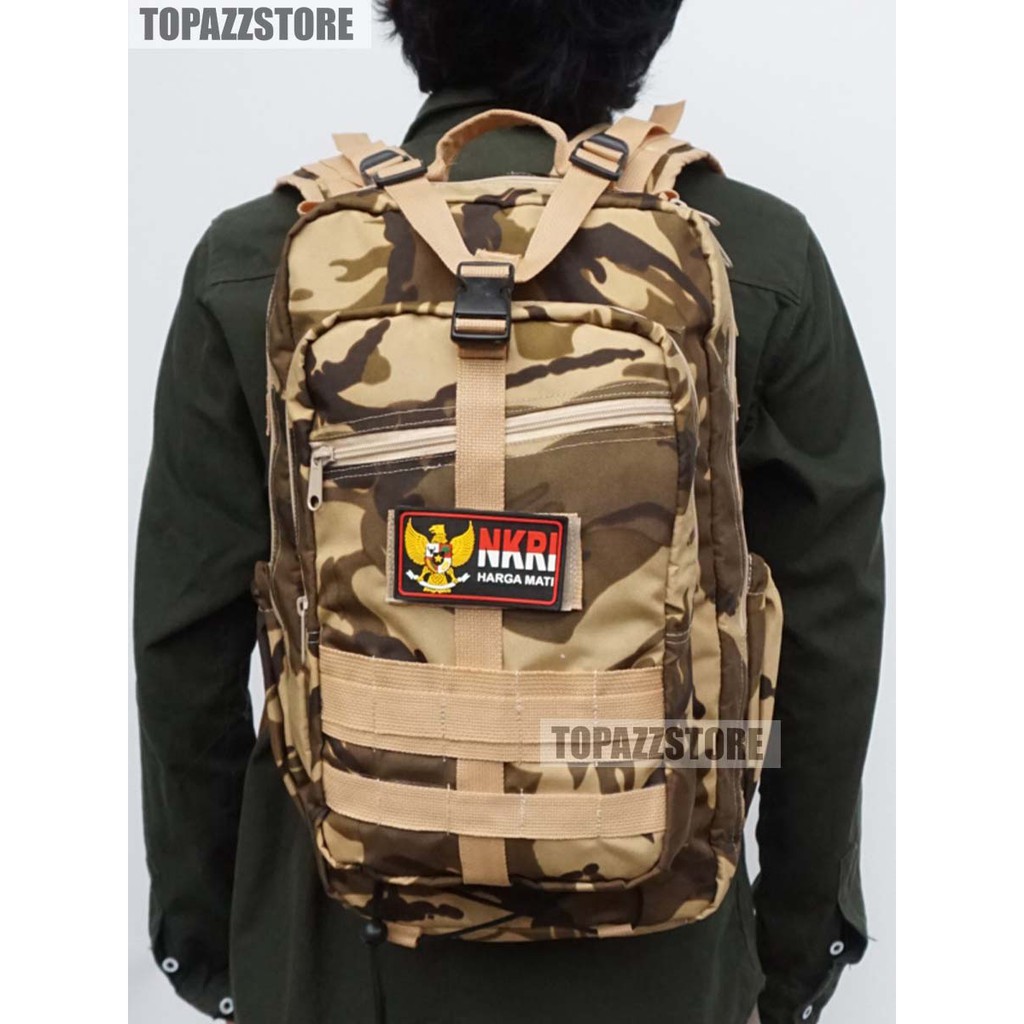 Tas Army Loreng Gurun Ransel Punggung Tactical Pria Tas Tentara TNI Militer Ransel Loreng Simple