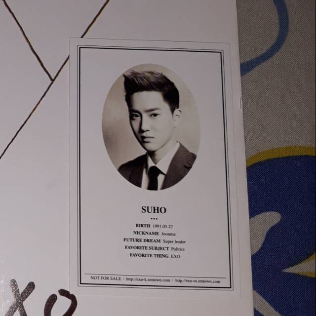 SUHO PC from EXO XOXO album Kor. Ver.