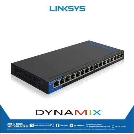 Linksys LGS116-AP 16-Port Gigabit Switch GARANSI RESMI | switch hub 16 port