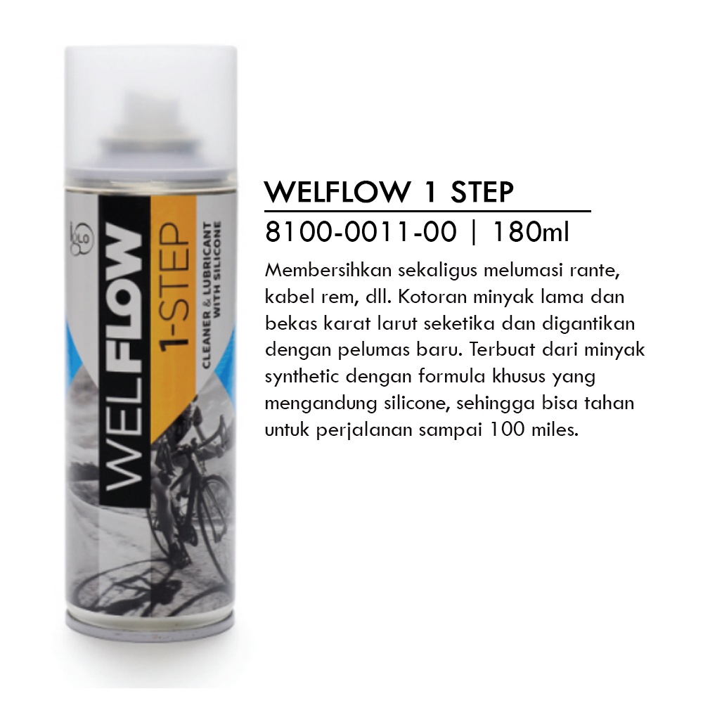 Ktmstore Iglo Welflow 1-step Cleaner Lubricant Pembersih Pelumas Rantai 180ml