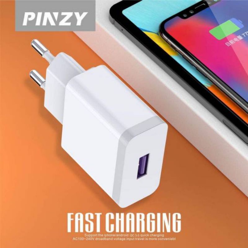 [T-12]Charger Qualcomm 3.0 Micro Usb Fast Charging  By Pinzy