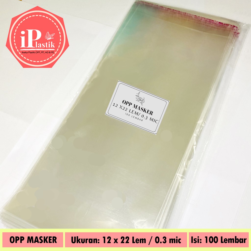Plastik OPP Masker / Plastik Masker Lem