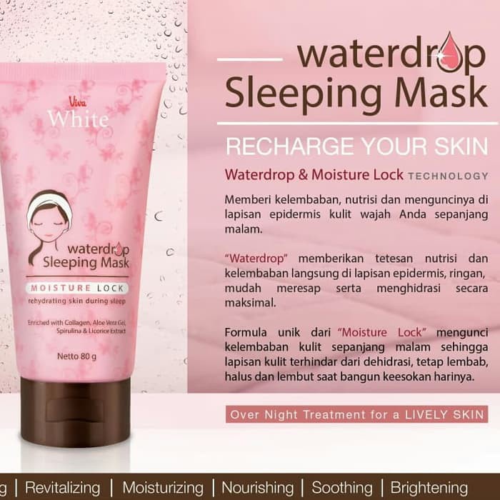 VIVA Waterdrop Sleeping Mask Netto 80g (White cream) (VC)