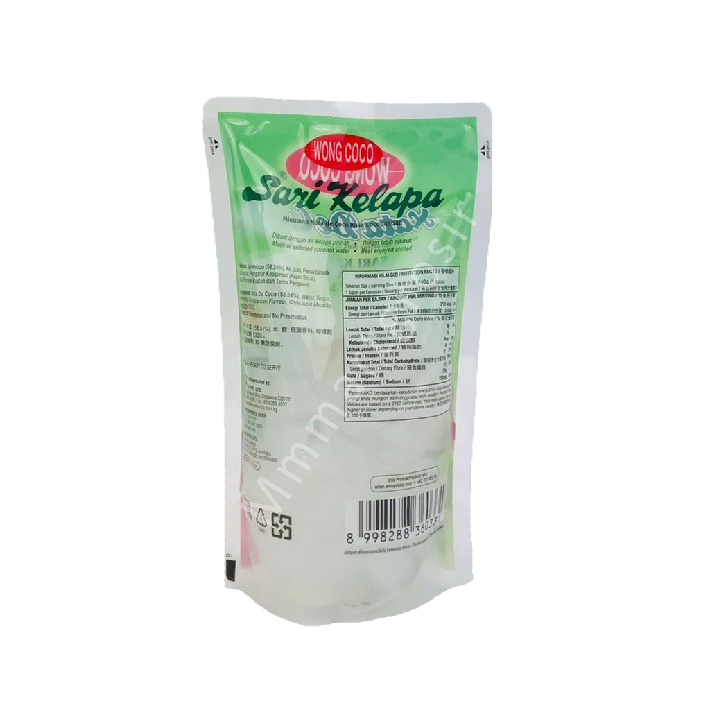 Wong Coco / Nata De Coco / Minuman Sari Kelapa / Rasa Cocopandan 360g