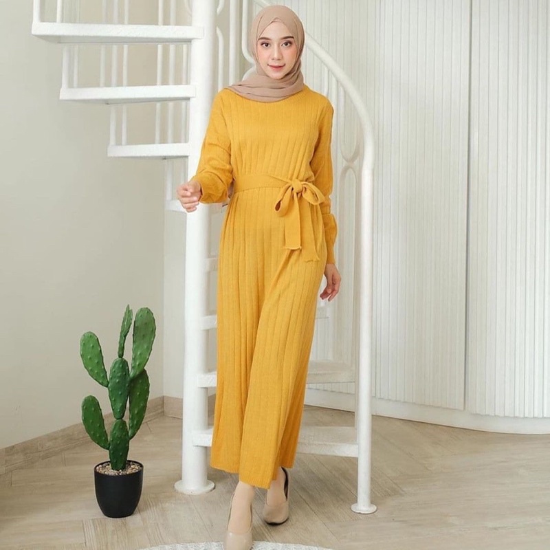 Gamis rajut Gamis Basic Tali gamis rajut terbaru dan modern / Gamis Rajut Knit