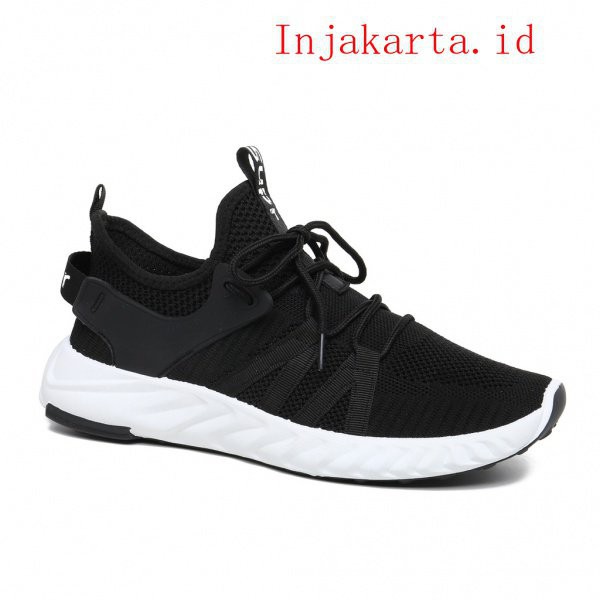 PVN Sepatu Sneakers Pria Impor Hitam Abu 483 ojbj