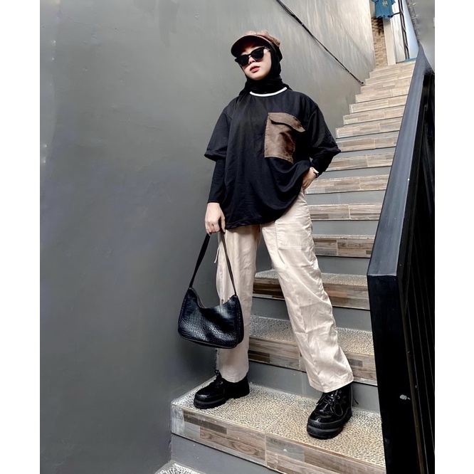 phiunoo : UNISEX OVERSIZE POCKET TEE