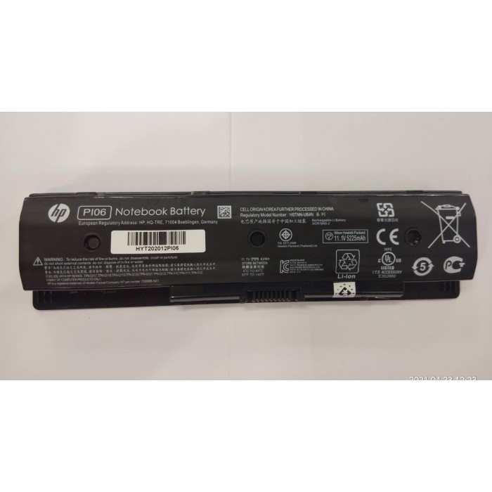 Baterai Battery Laptop Original HP ENVY TouchSmart 14 15 17 PI06 P106