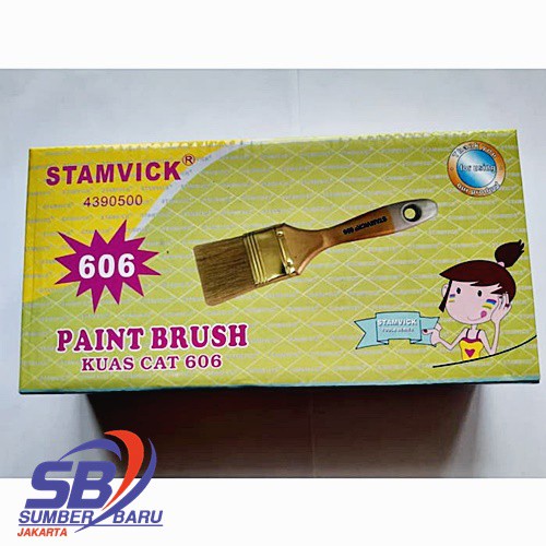 

Kuas Cat STAMVICK 2 Inch 606 Premium Kuas Tangan Gagang Kayu Melamin