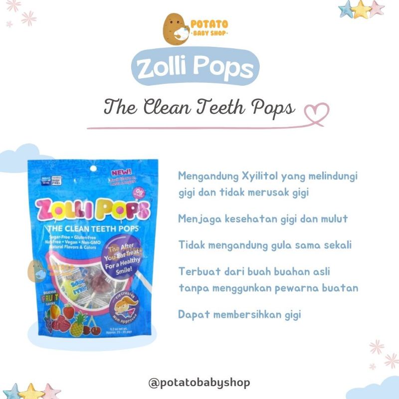 

Zollipops The Clean teeth Pops - Lolipop Zolipop with xylitol / Zollipop