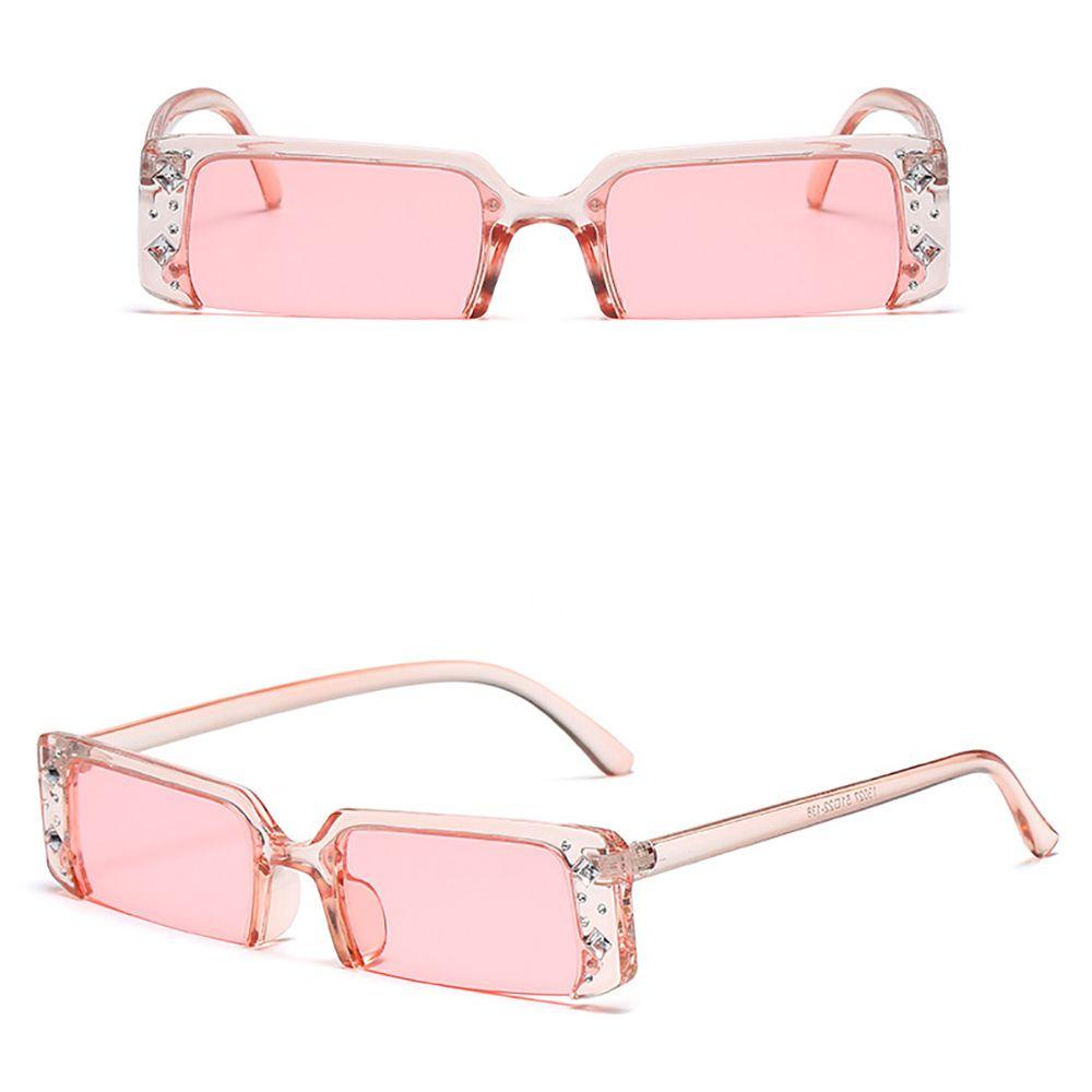 [Elegan] Square Sunglasses Simple Eye Glasses Anti Radiasi Untuk Wanita UV Protection Protection Glasses Korea Perempuan Berlian Imitasi Half Frame Eyewear Women Glasses