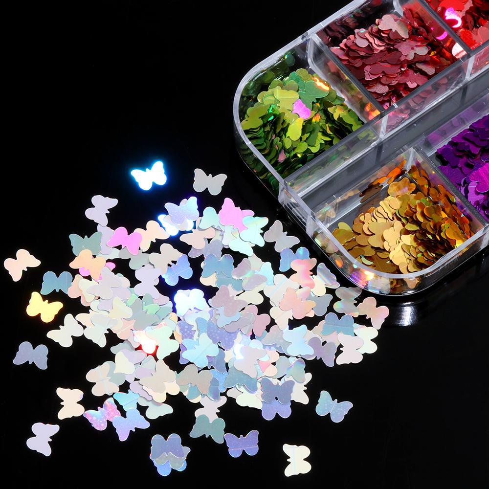 Preva 12kisi Cinta Hati Kuku Payet Fashion Manicure Decor DIY Art 3D Dekorasi Kuku