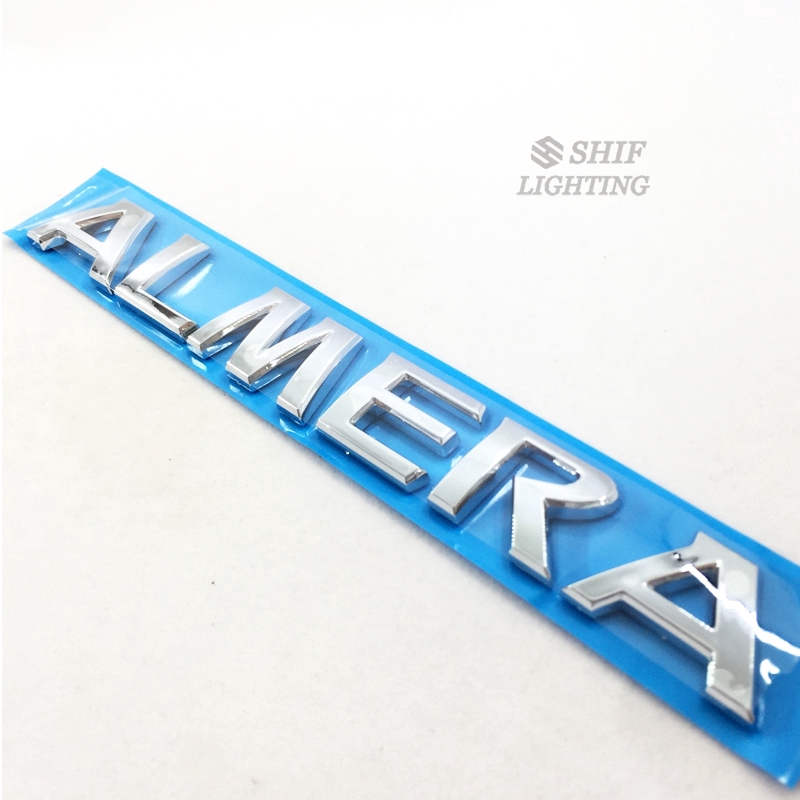 1Pc Stiker Emblem / Badge Bahan ABS Warna Chrome untuk Mobil Nissan almera