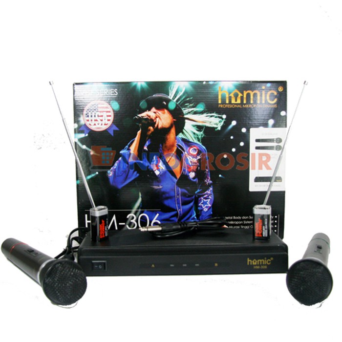 Mic Wireless Double Microphone/Mic Tanpa Kabel/Microphone Wireless