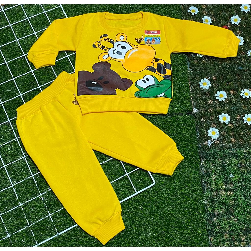 sweater anak motif best friends animal 2-18 bulan (RG079)