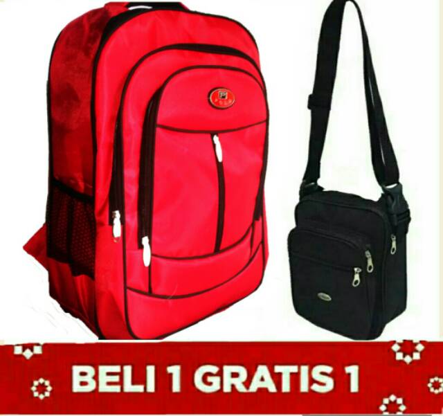 Tas Gendong Pria Polo Global 9608 Coklat Ransel Laptop Cowok Laki Laki Stylish Trendy