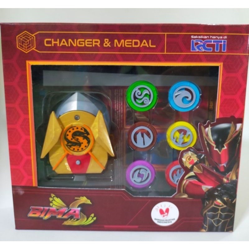 jam tangan ksatria Changer bima-s + Medal bima sakti weapon armor coin gelang sound light viral