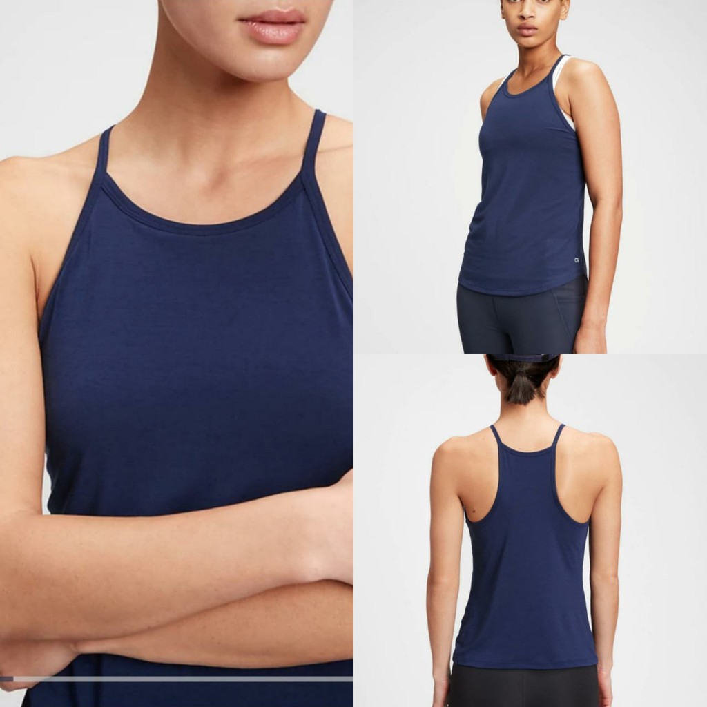 Gap breathe halter-neck tank top