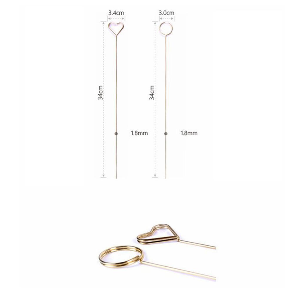 NICKOLAS1 Card Holder Heart Gilded Packing Kartu Pesan Stand Birthday Flower Bunch Inserting Rod