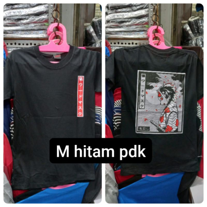 Kaos Anak tanggung hitam kartun anime murah