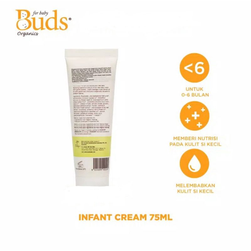 Buds Organics Infant Cream 75 ml / cream bayi