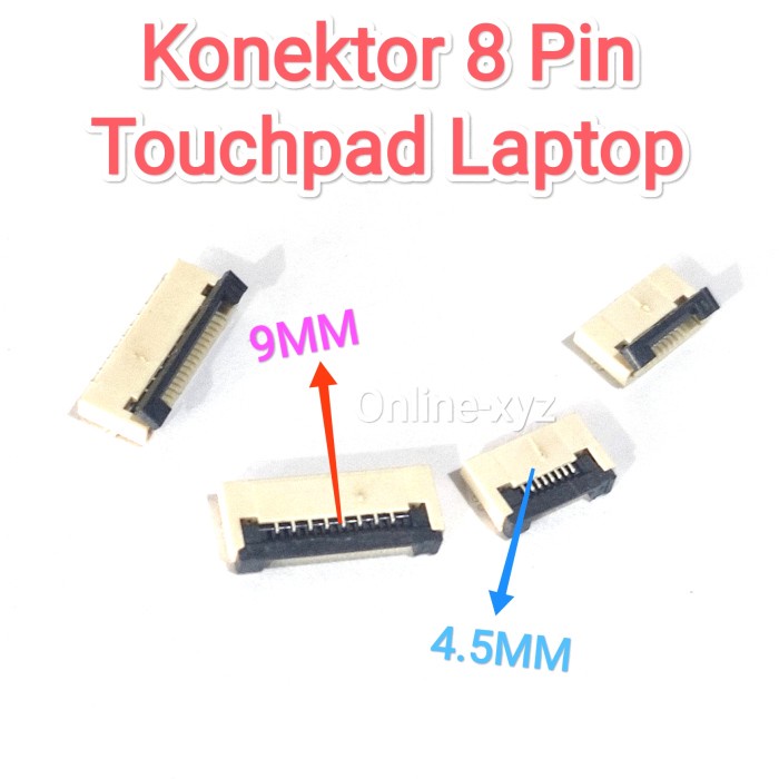 konektor penjepit pengunci kabel flexible Touchpad ASUS ACER HP 8pin 8 pin