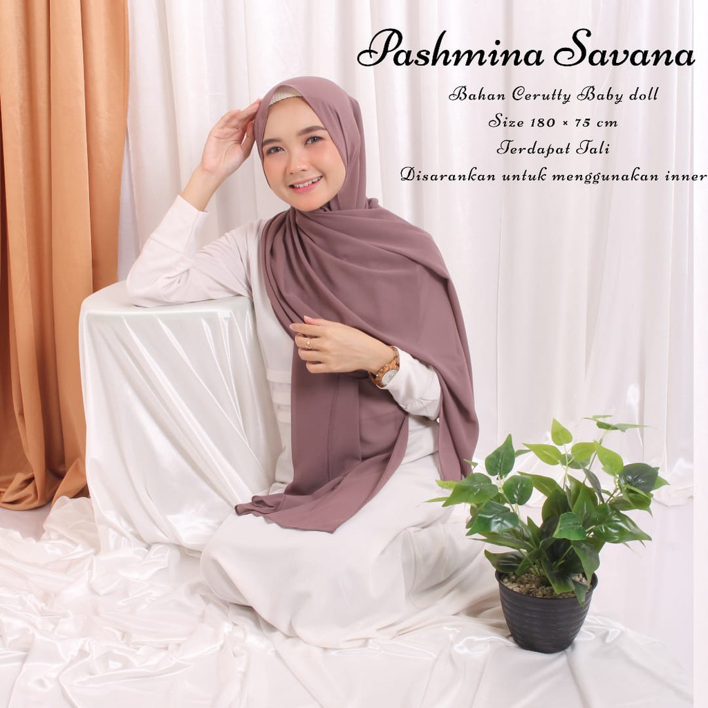 PASHMINA TALI CERUTY_JILBAB/HIJAB  PASHMINA TALI - PASHMINA SAVANA - BAHAN CERUTTY BABYDOLL PREMEIUM