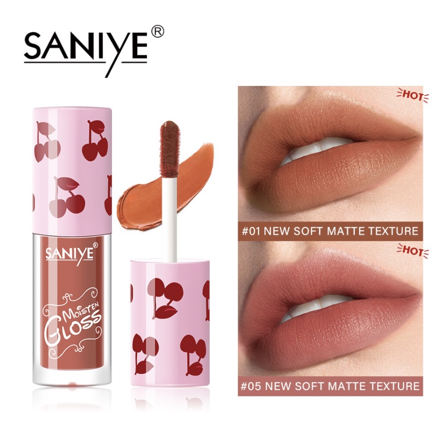 SANIYE Lipstick Cair Kosmetik Makeup Matte Melembabkan Bibir SA004