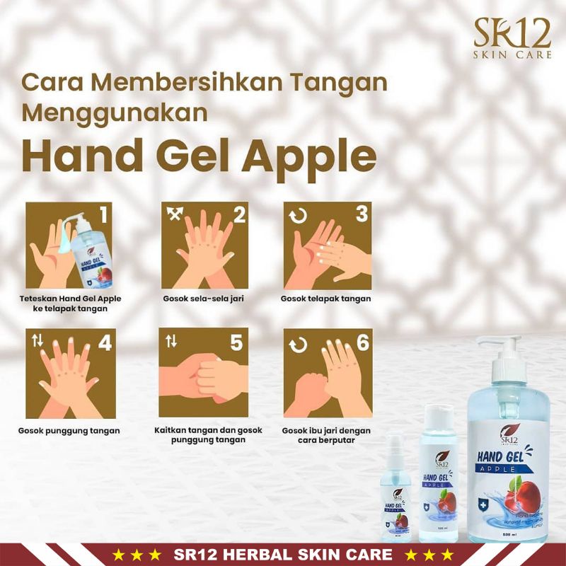 Hand Gel SR12 | Hand Gel Apple SR12 | Hand Spray Strawberry SR12 | Netto 60ml &amp; 100ml | Pembersih tangan SR12 Skincare | Hand Sanitizer