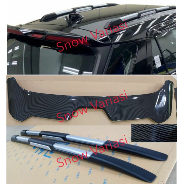 Paket Spoiler Roof Rail Toyota Raize Daihatsu Rocky 2021 Carbon