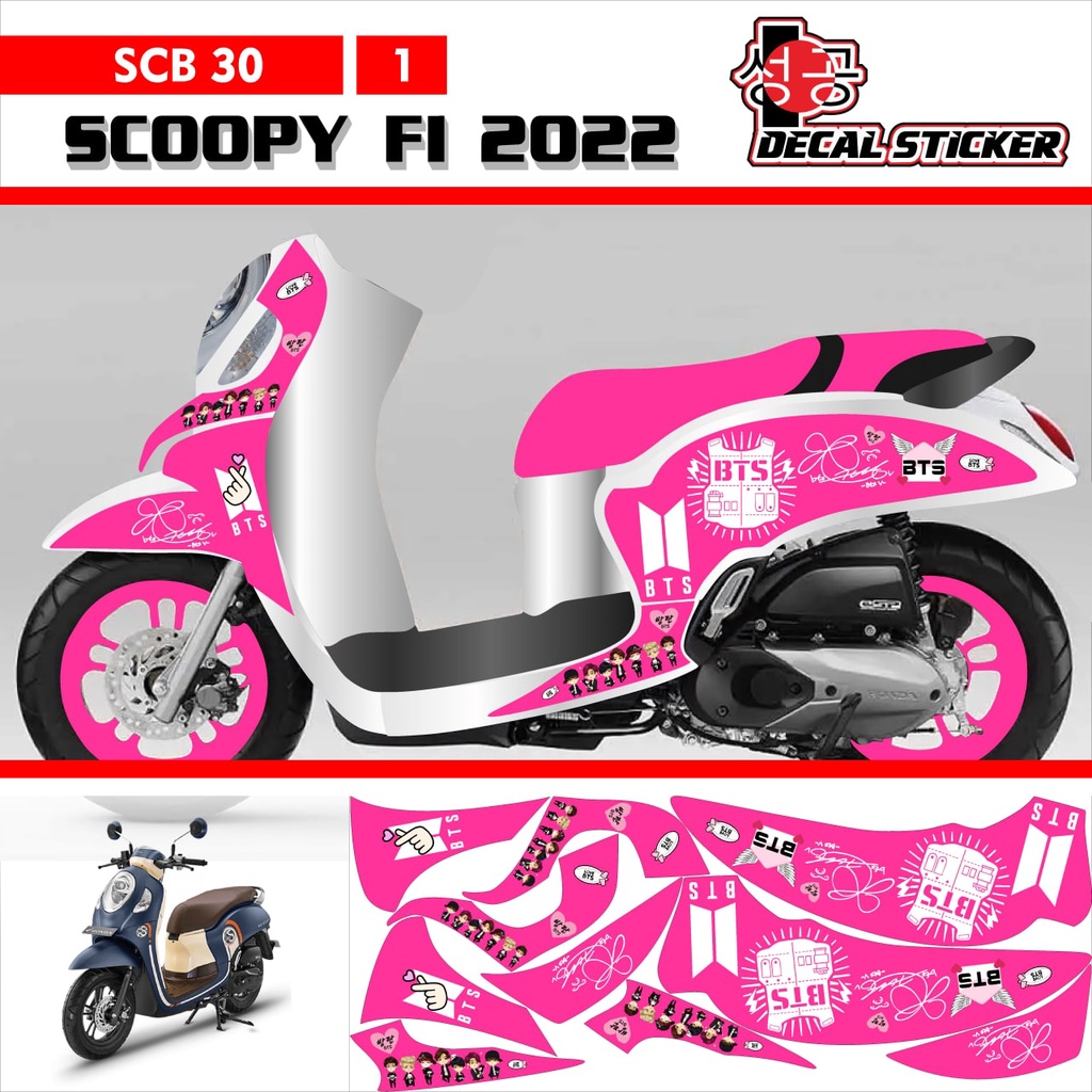 SCB 30 DECAL STICKER SCOOPY FI 2021 - 2022 BTS