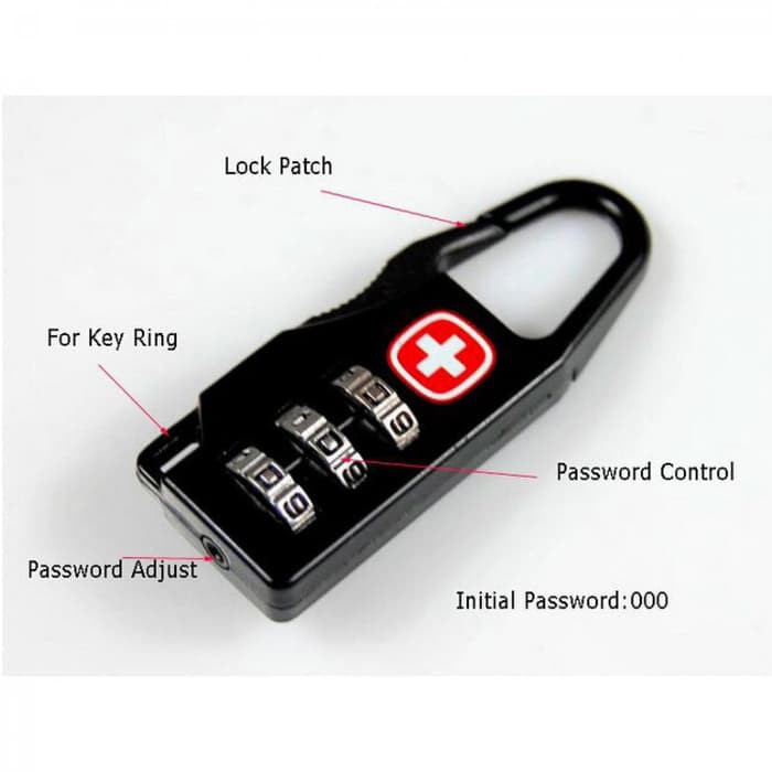 Gembok Koper Kunci / Gantungan Gembok Tas Bagasi / Gembok Tas Ransel/ Travel Bag Password Padlock