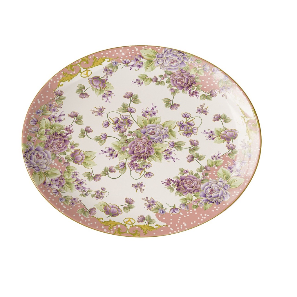 Piring Besar Vicenza P08 Magnolia, piring saji size besar mencapai 18 inch, 45,72 cm, berbahan Keram