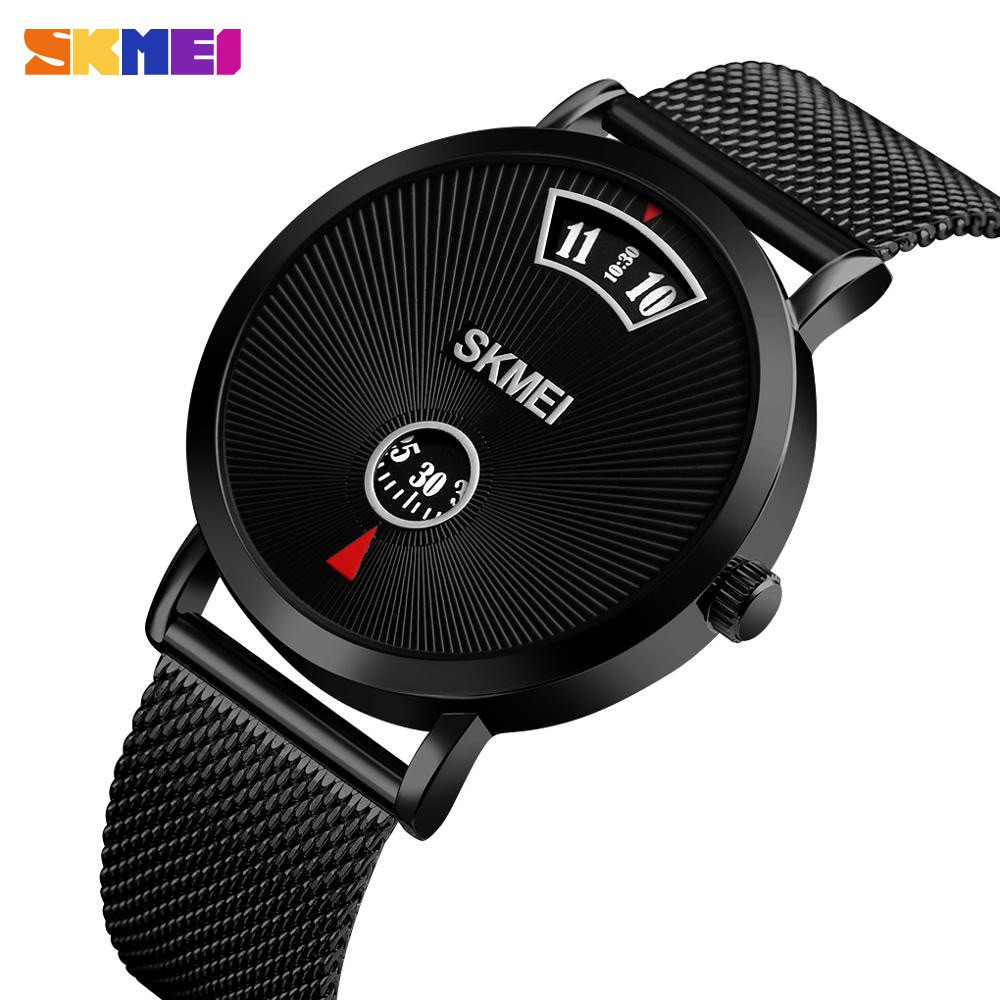 DEM'S   SKMEI 1489 ORIGINAL Jam Tangan Pria Rantai Pasir Analog