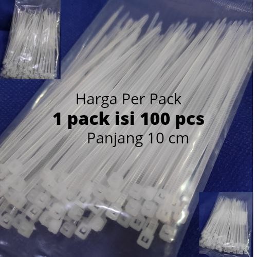 kabel ties 10cm Pengikat plastik/kabel tie/kabel serut isi 100