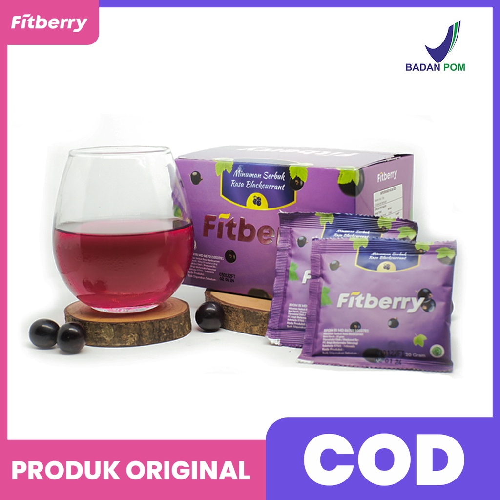 FITBERRY - Minuman Kolagen Kesehatan Kulit dan Kecantikan dan Mencegah Penuaan Dini,  Menjaga Keseha