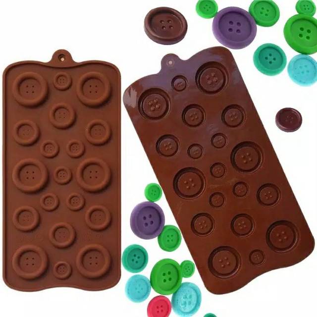 [Istana Baking] Cetakan Silikon Coklat Puding Es Batu Kancing Silicone Mold