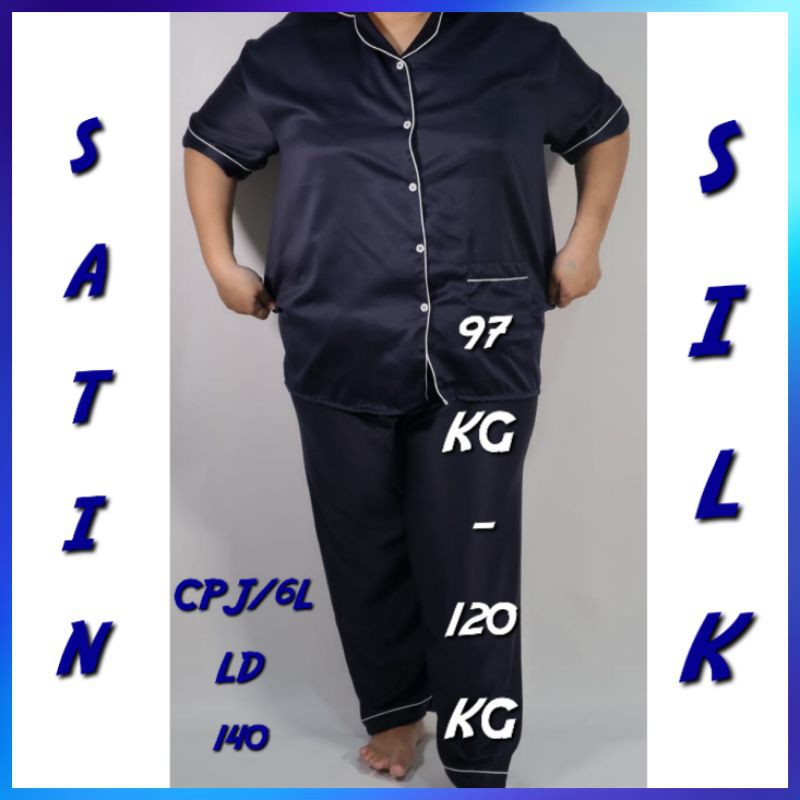 Piyama satin silk celana panjang lengan pendek / CP /celana pendek lengan pendek / HP / PP/ Big SIze