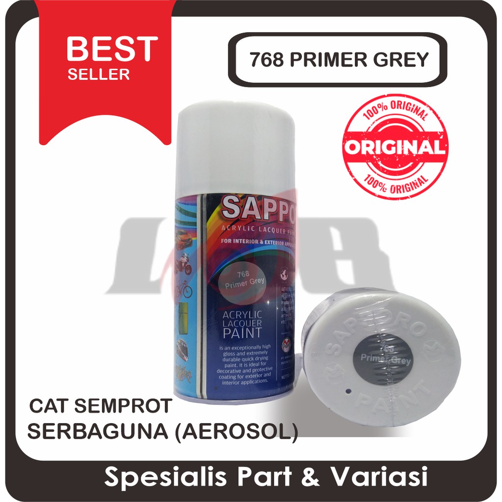 Sapporo 768 Primer Grey Cat Semprot Saporo UnderCoat Epoxy Dasar Abu