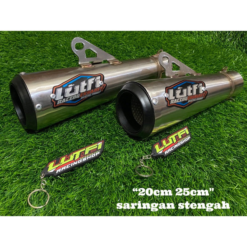 Slincer Original  Lutfi Racing Exhaust 20cm 25cm inlet 50mm (super bacot)
