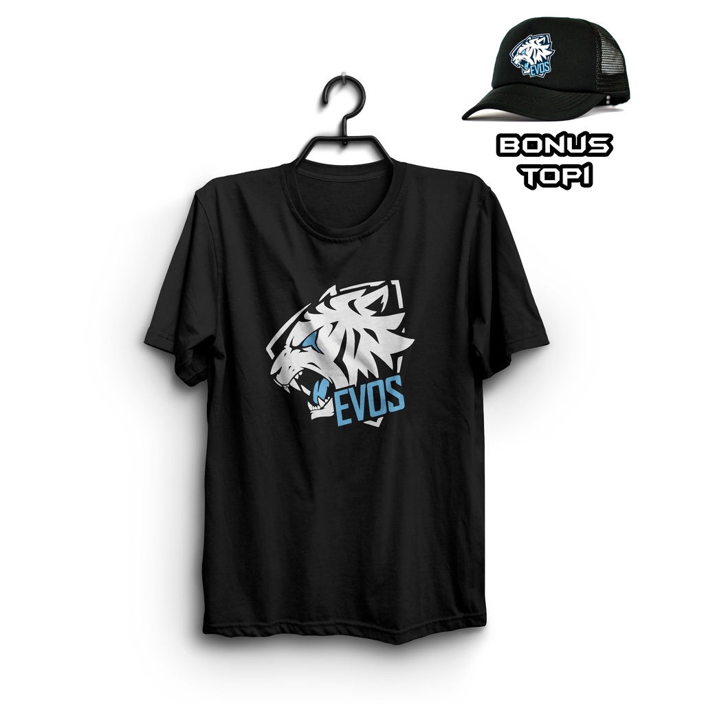 Kaos Baju EVOS GAME SQUAD GRATIS TOPI EVOS