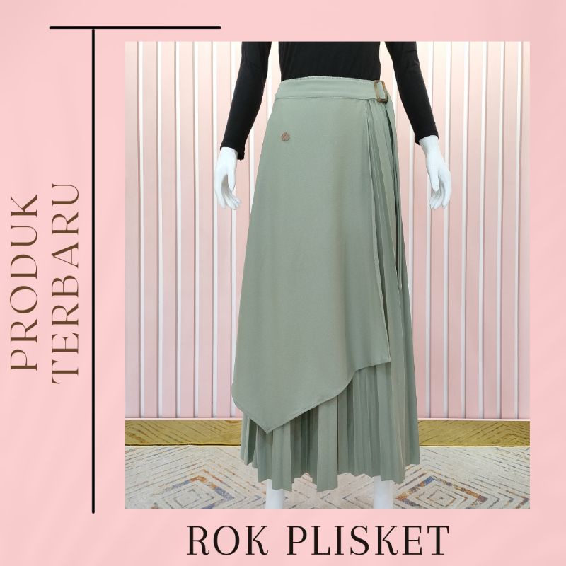 Rok Plisket Polos 2 Layer Hi Fashion