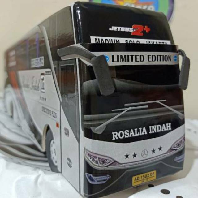 Miniatur Bus bis / mainan bus bis rosalia indah silver shd