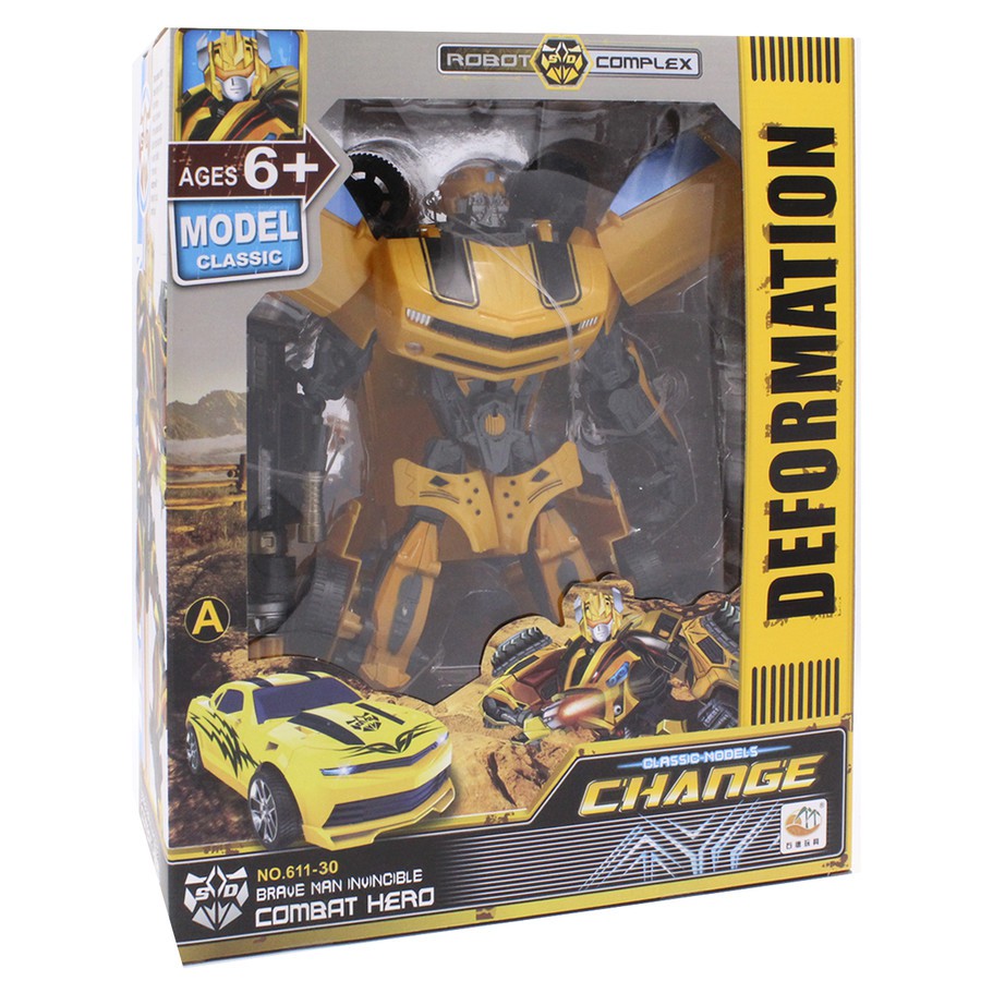 MWN Mainan Robot Deformation Brave Man Invincible No.611-34