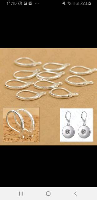 Bahan Anting Bahan Aksesoris Kawat Anting Lapis Silver 925